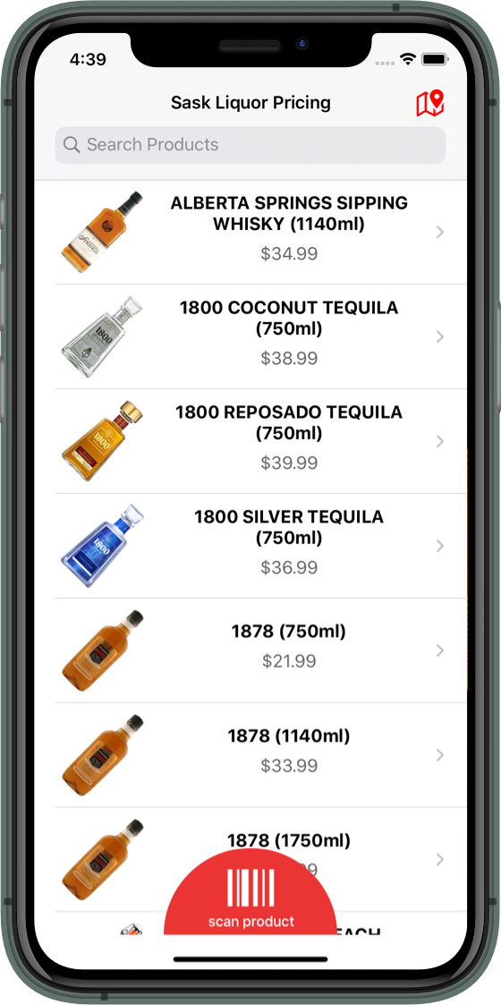 Sask Liquor Pricing Screenshot 1